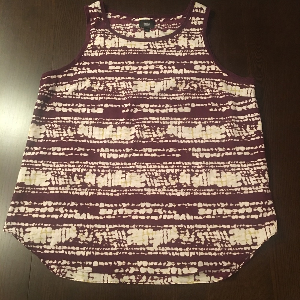 geometric abstract design tank top chiffon